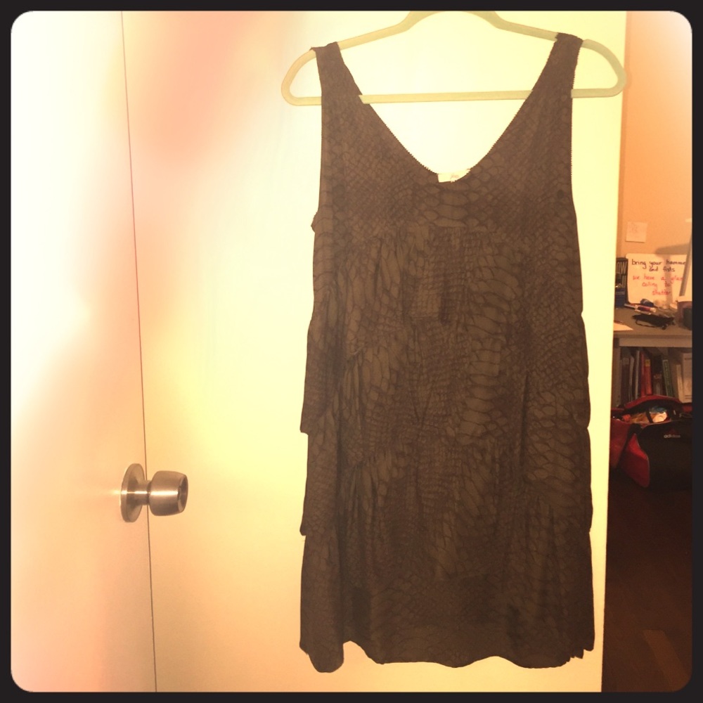 Joie tiered brown printed tunic/dress